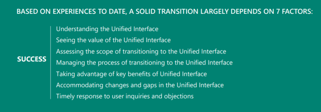 Unified Interface | 7 steps to a solid transition | Dynamics 365 Support